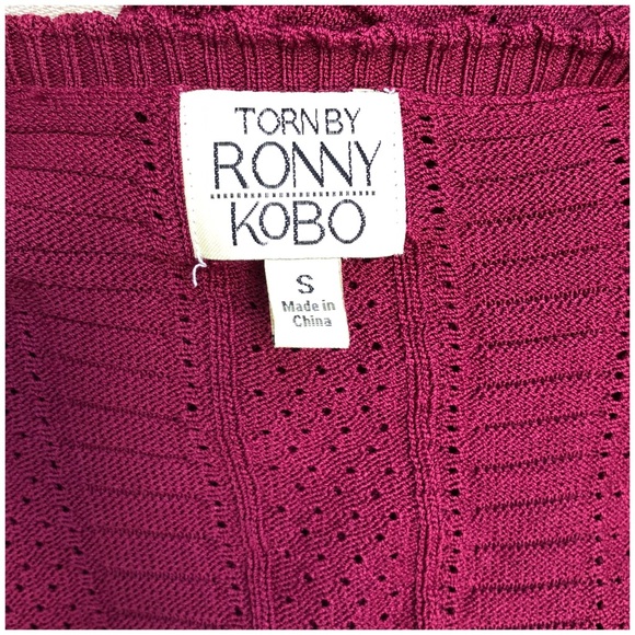 ⭐️Torn by Ronny Kobo Kimberly Knit Peplum top - Picture 6 of 7